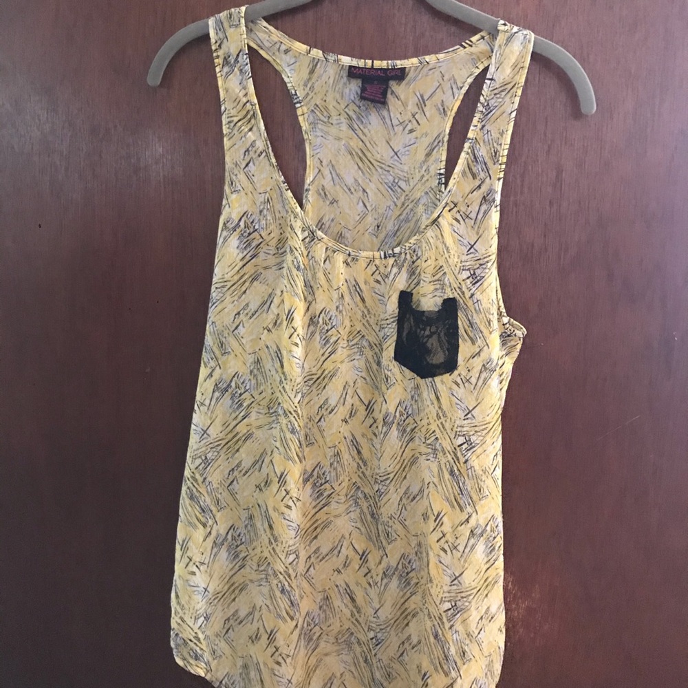 Material Girl see through razor back blouse